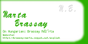 marta brassay business card